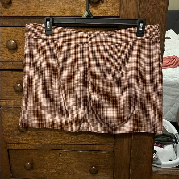 a new day Brown Checkered Mini Skirt - Picture 2 of 4